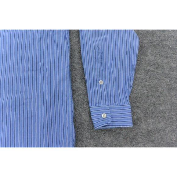 Polo Ralph Lauren Shirt Mens Large‎ Blue Stripe Merrin - Picture 4 of 9